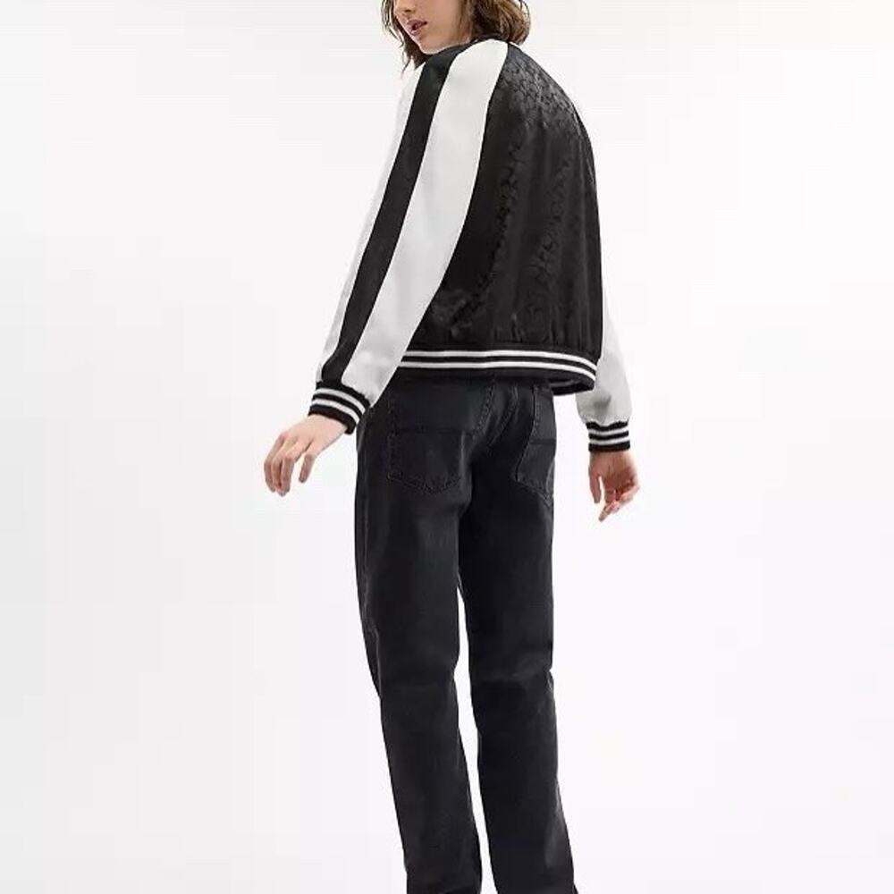 NWT Coach Women's Reversible Signature Souvenir Varsity Jacket CAH06 Black XS - Picture 8 of 9